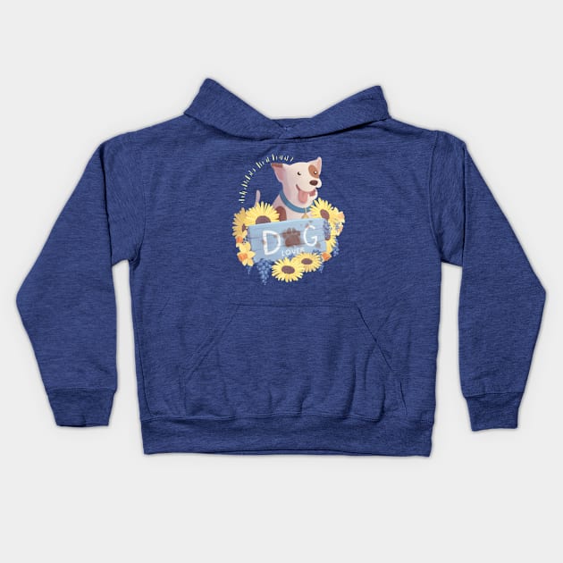 Dog Lover Kids Hoodie by Abbilaura